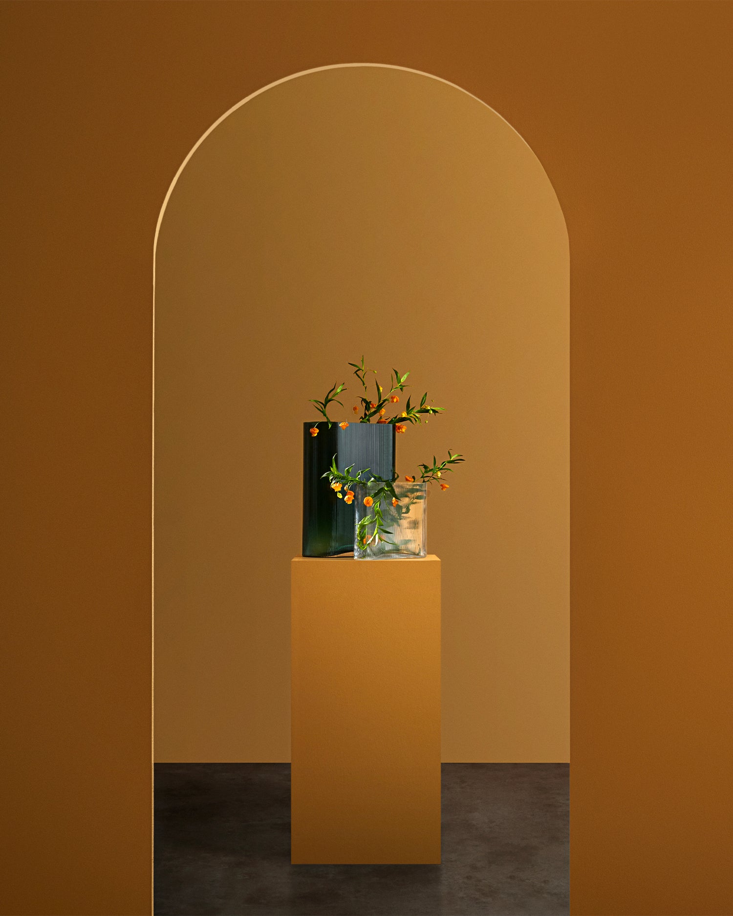 Vaso alto in cristallo Mist