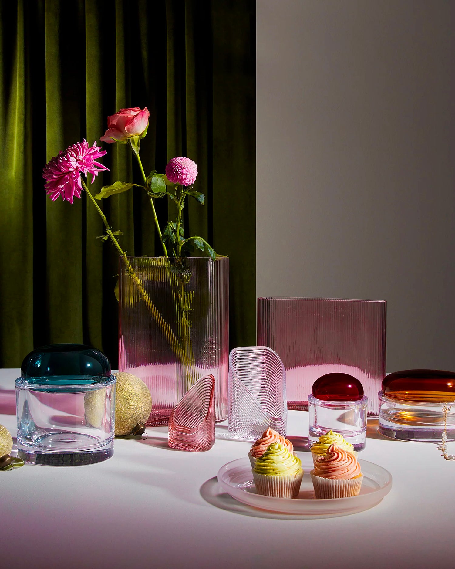 Vaso alto in cristallo Mist