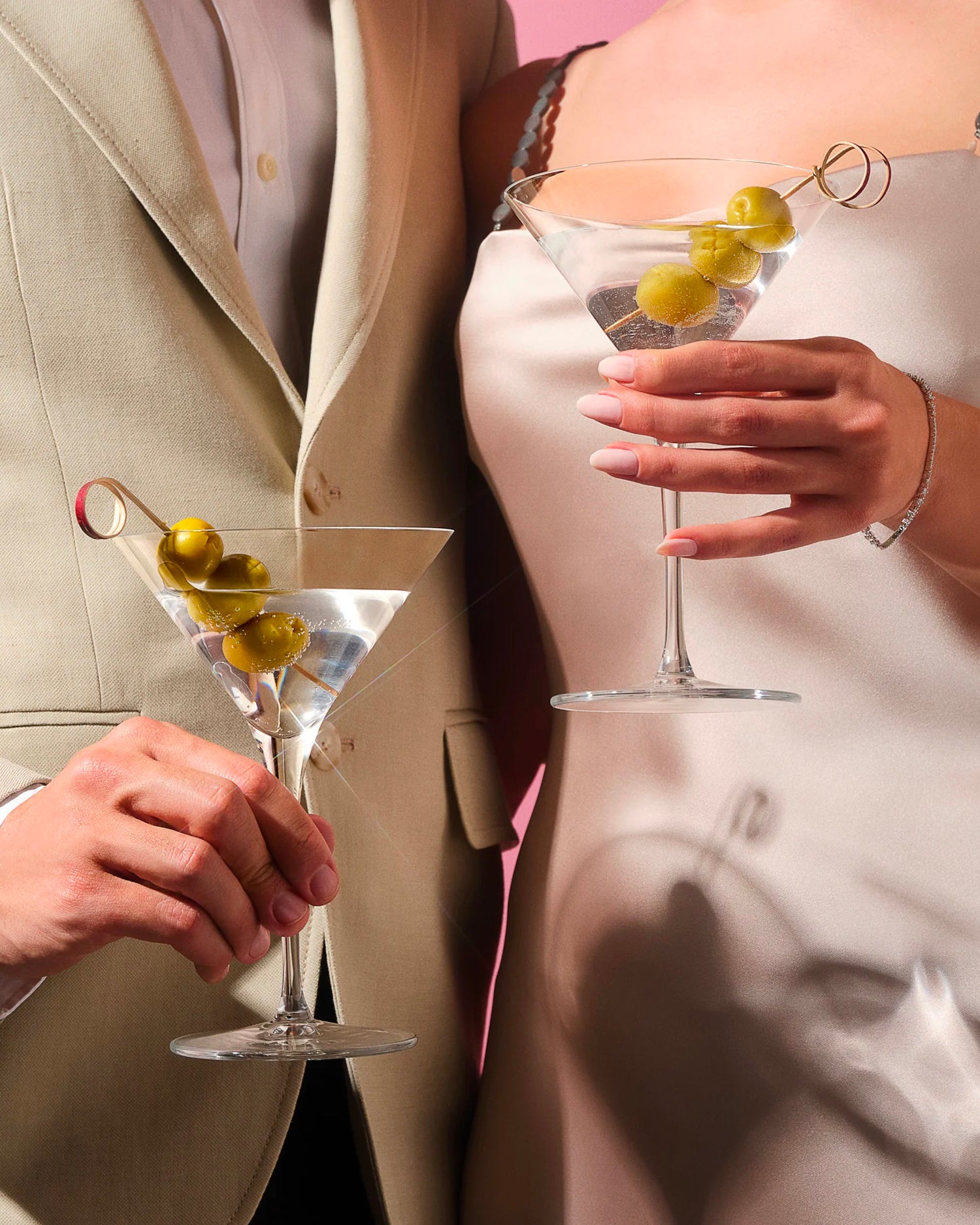 Set 2 bicchieri da martini in cristallo Vintage