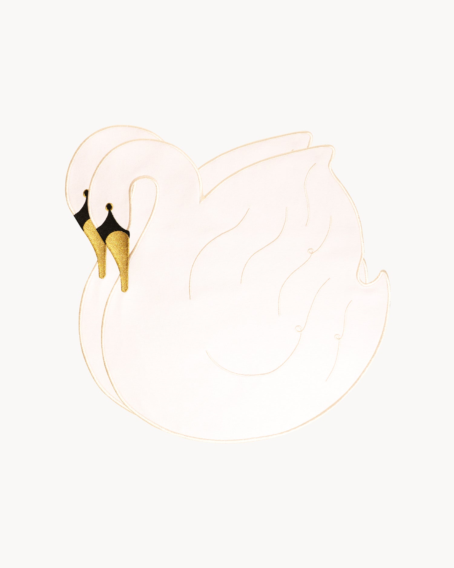 Set 2 tovagliette realizzate a mano Swan