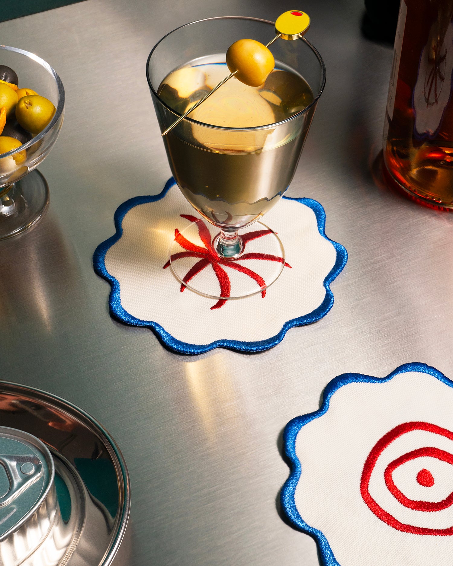 Set 4 sottobicchieri realizzati a mano Amalfi