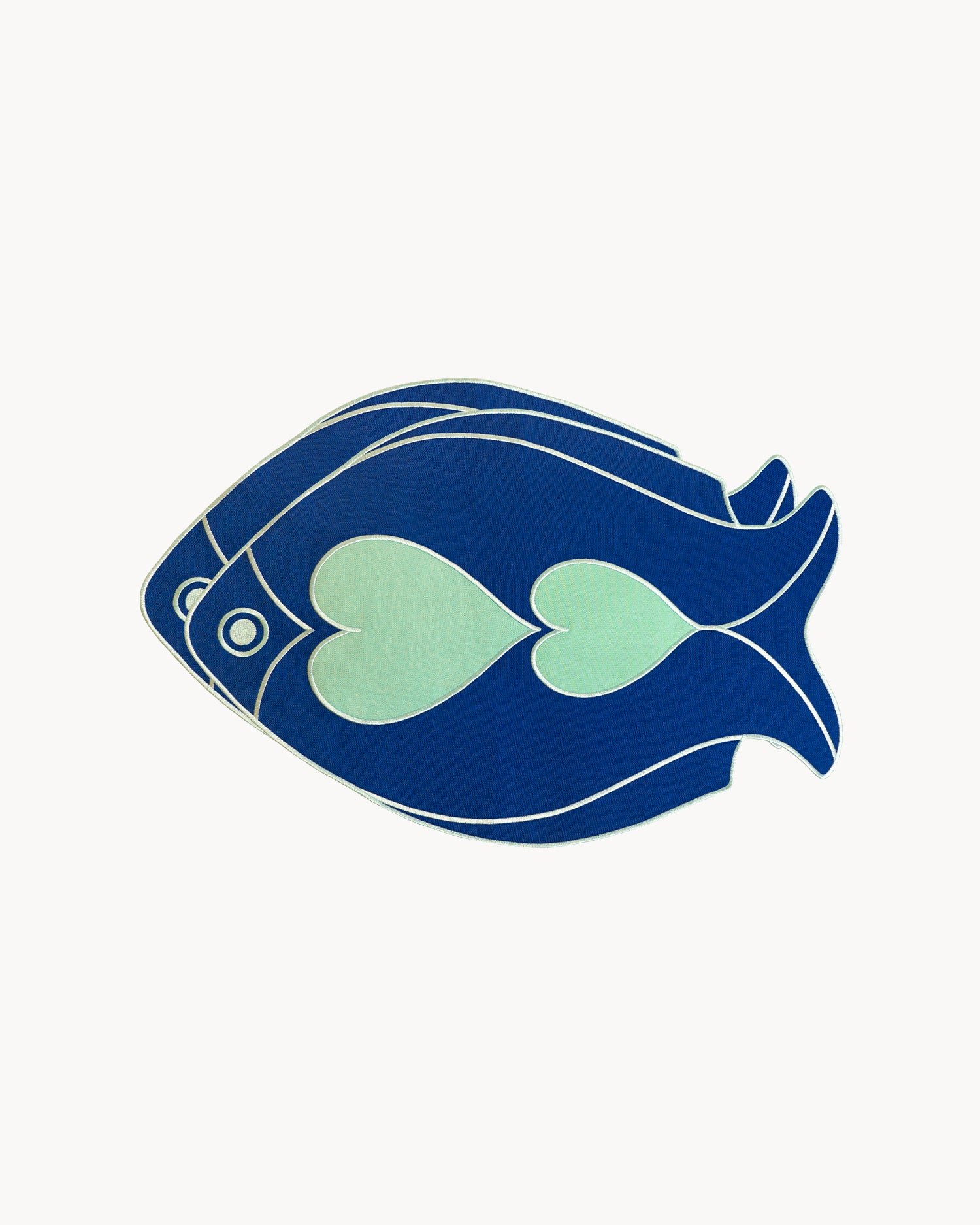 Set 2 tovagliette realizzate a mano Fish Splash