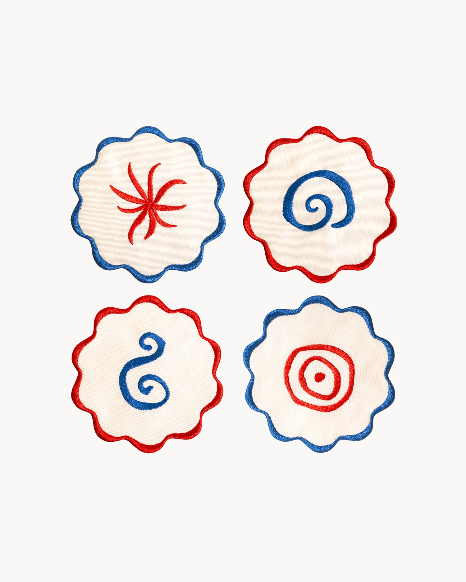 Set 4 sottobicchieri realizzati a mano Amalfi