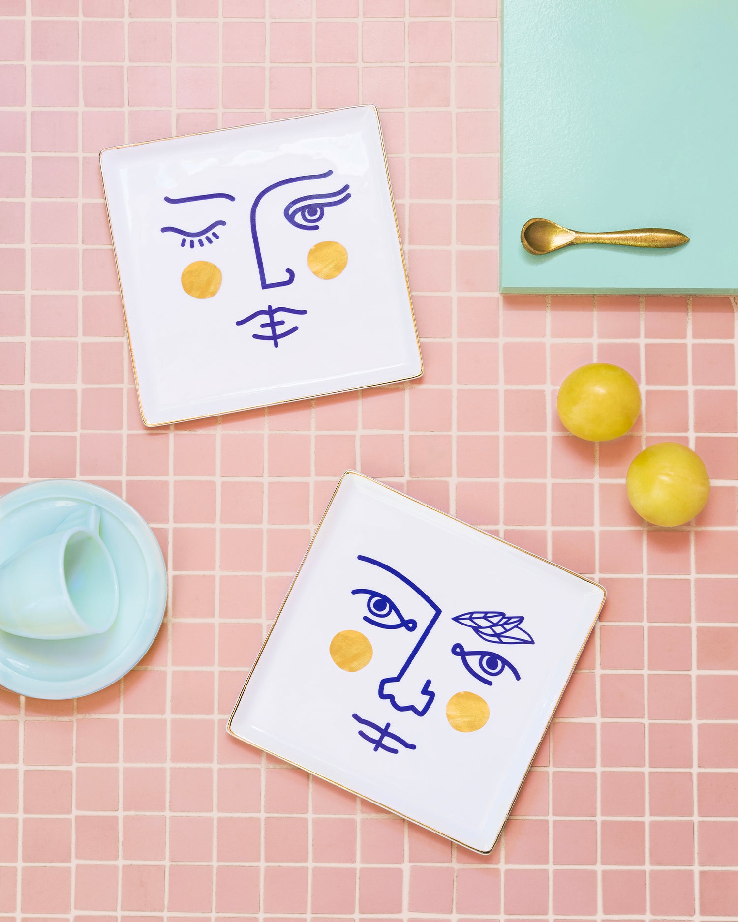 Vassoio decorativo in ceramica Janus Goddess