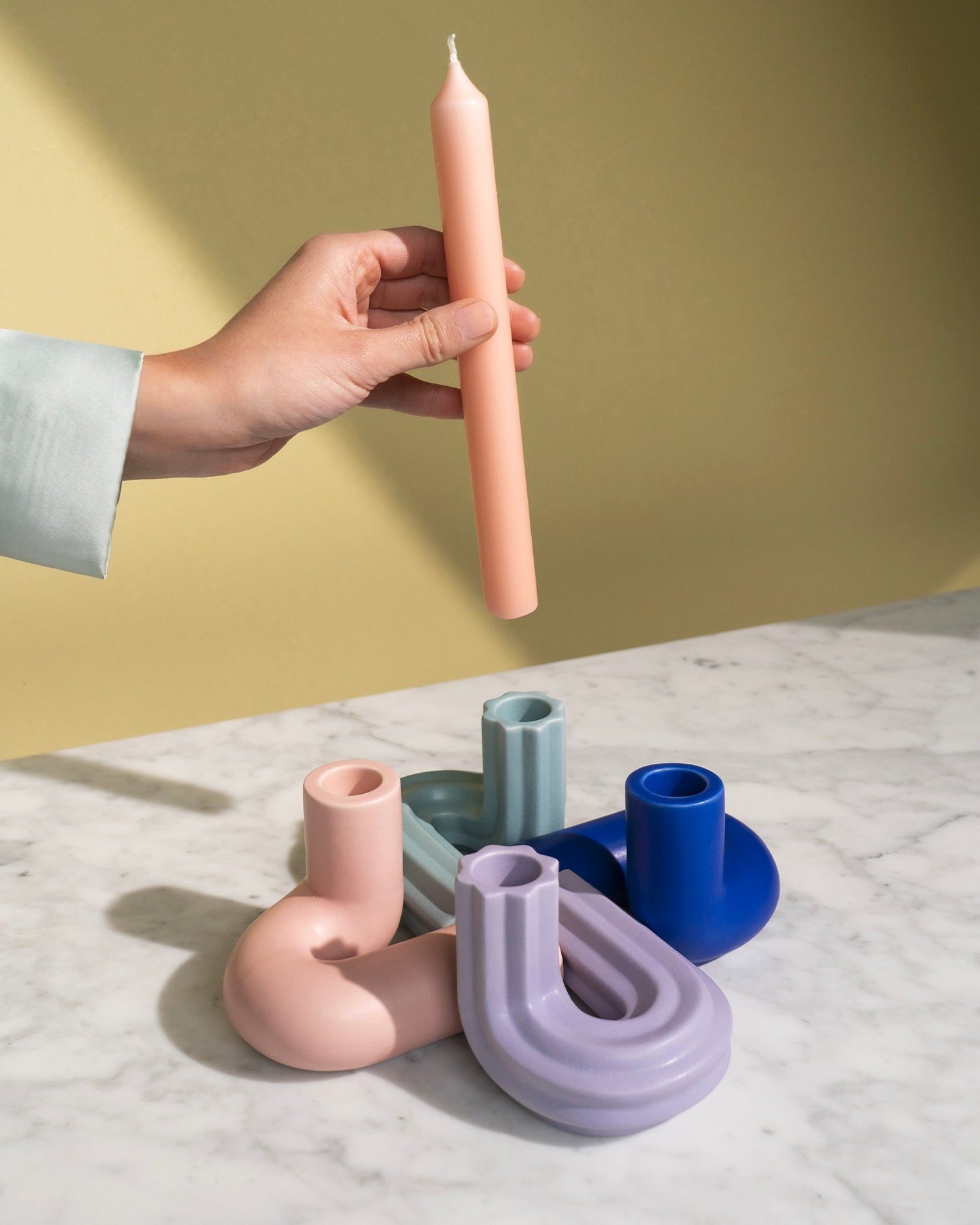 Portacandele in grès Templo