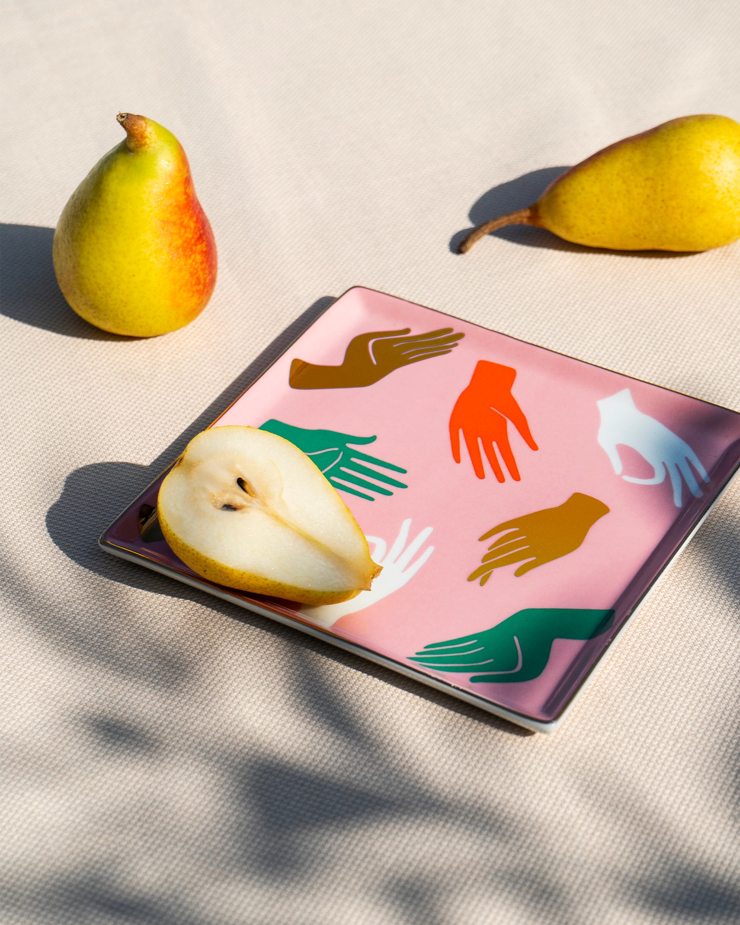 Vassoio decorativo in ceramica Hamsa