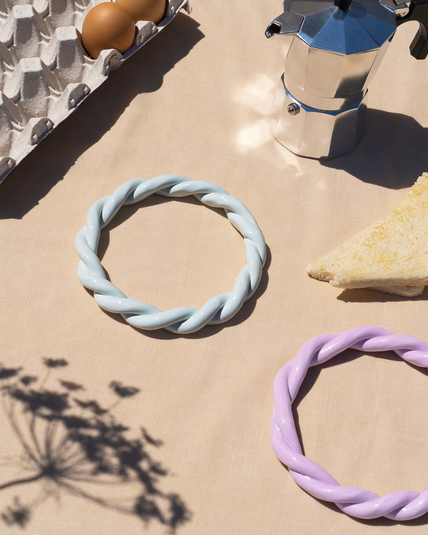 Sottopentola fatto a mano in ceramica Sicilia