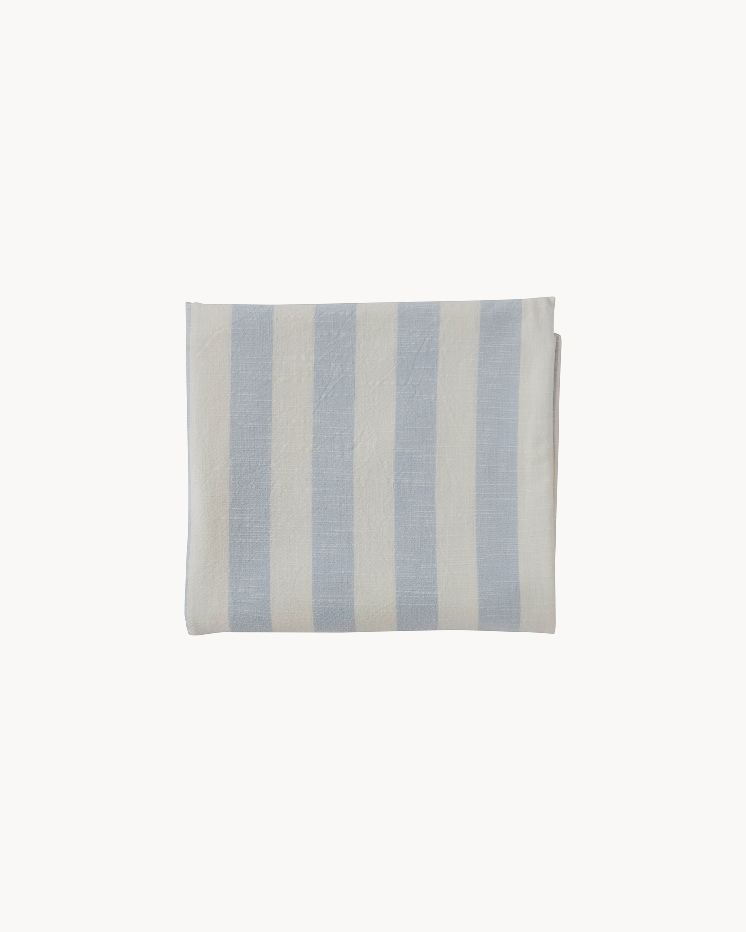 Tovaglia in cotone organico a righe azzurre Striped, 260x140