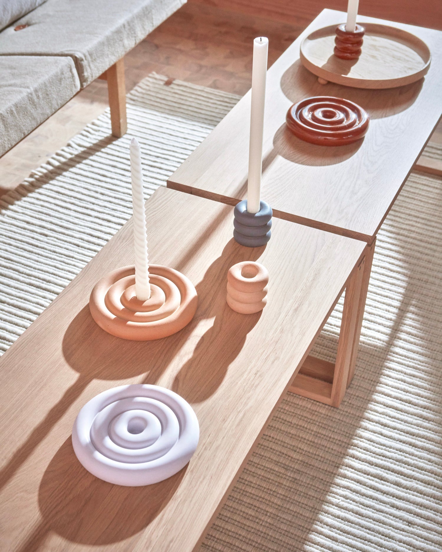 Portacandele in ceramica Savi