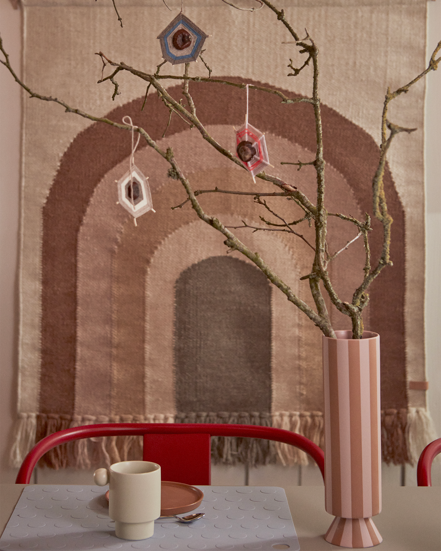 Vaso in ceramica realizzato a mano Toppu, rosa