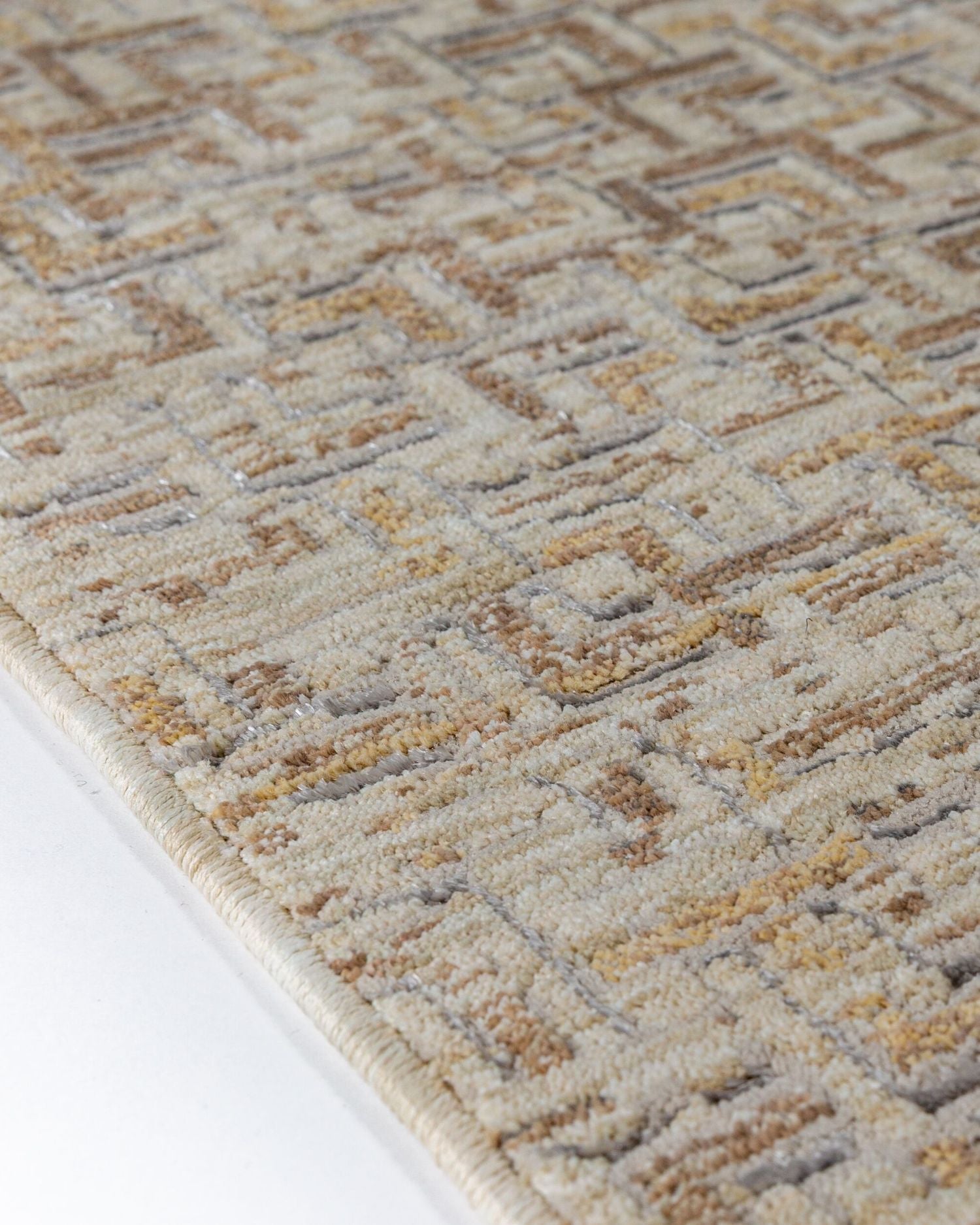 Tappeto geometrico con frange Kado