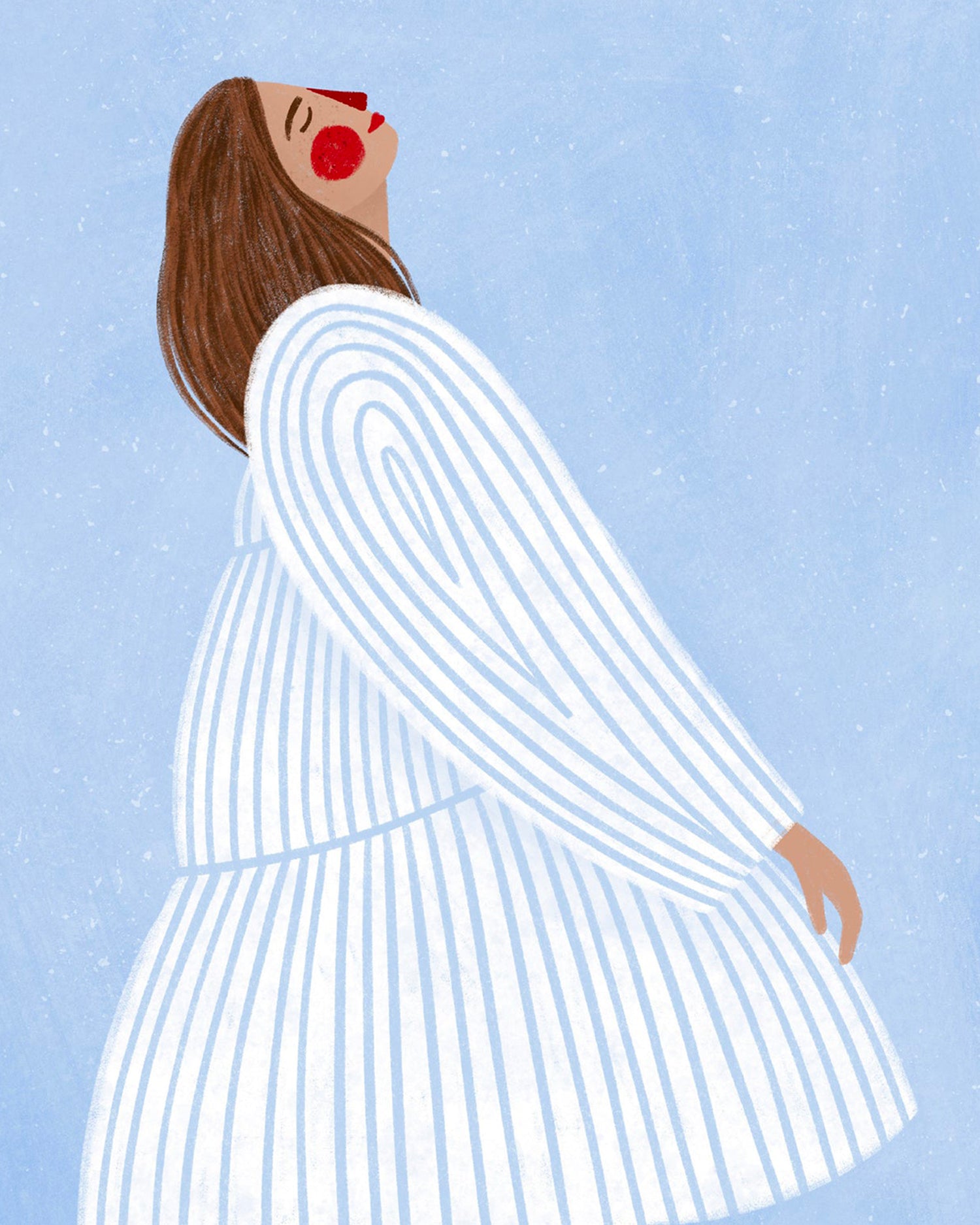 Stampa The Woman with the Blue Stripes