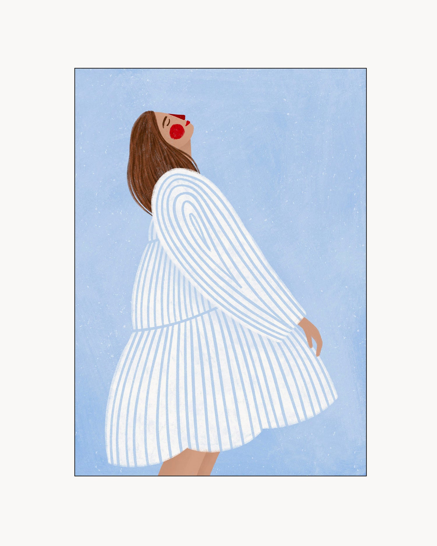 Stampa The Woman with the Blue Stripes