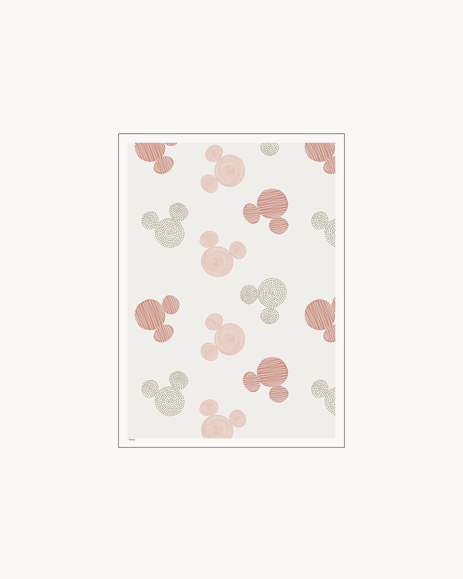Stampa Disney - Mickey Mouse Beige Pattern