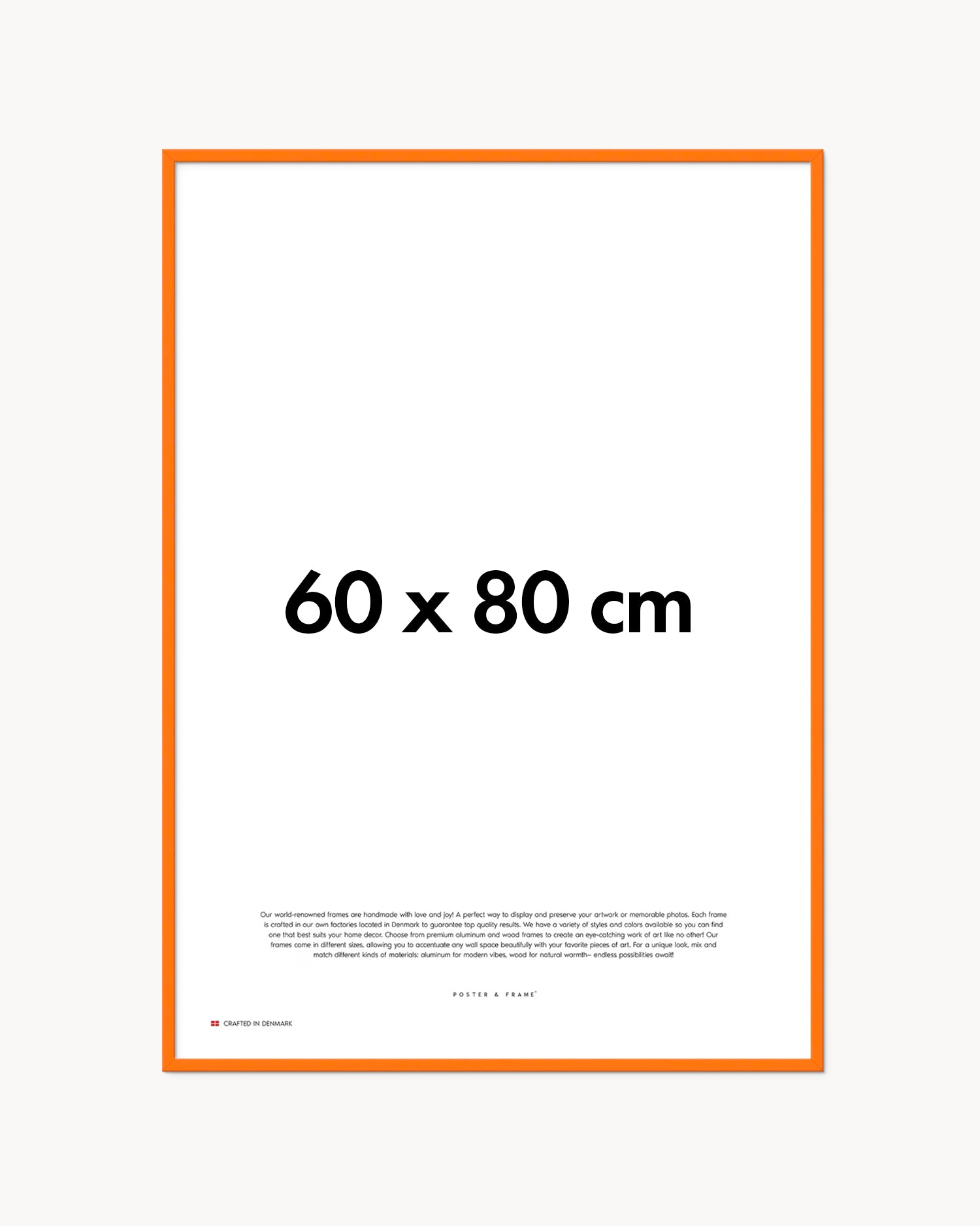 Cornice fatta a mano in legno arancione