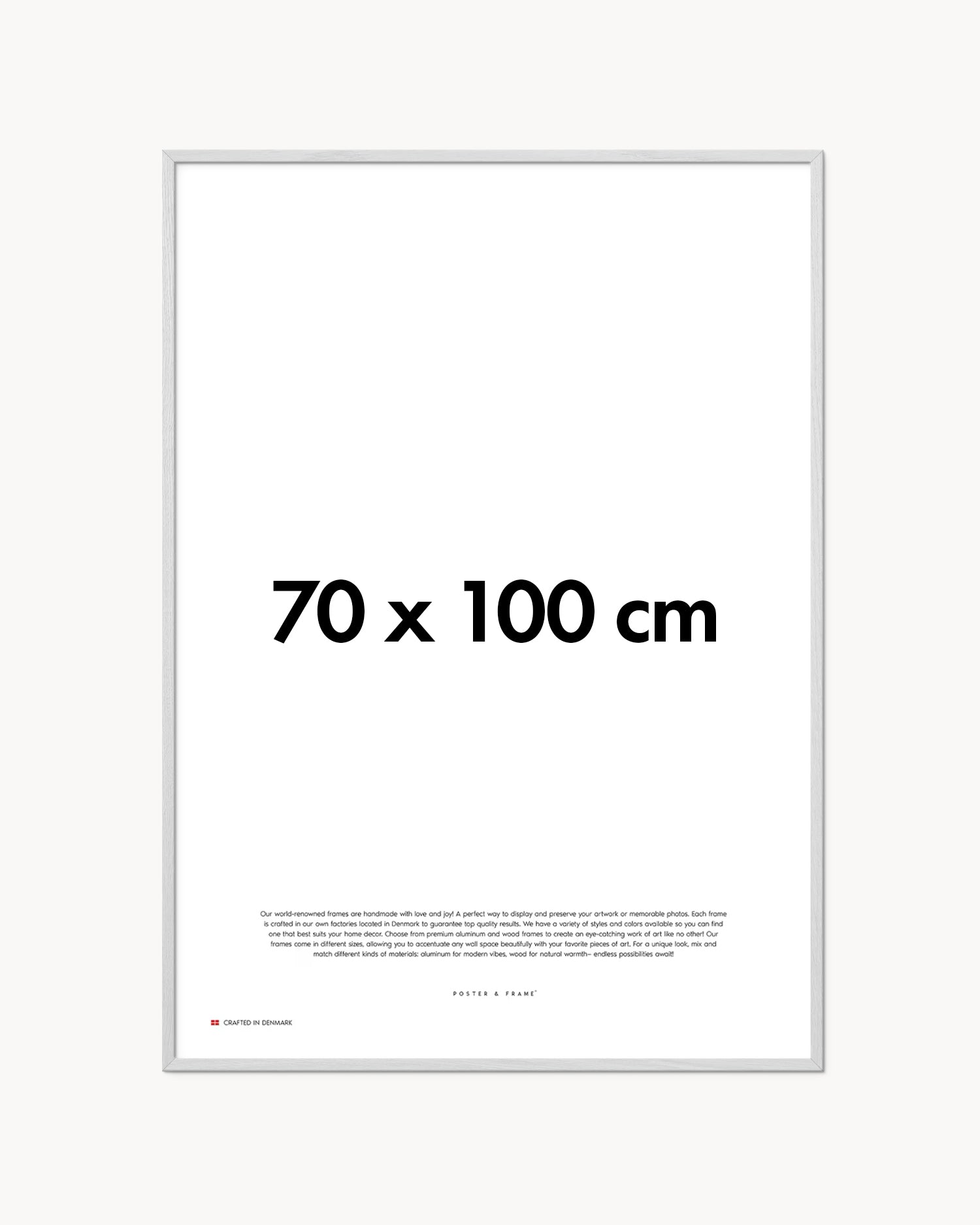 Cornice fatta a mano in legno bianco