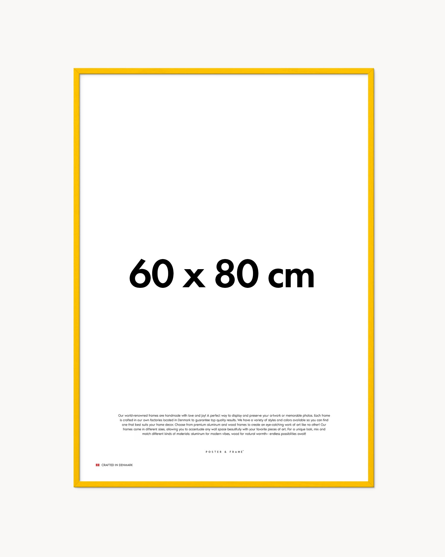 Cornice fatta a mano in legno giallo