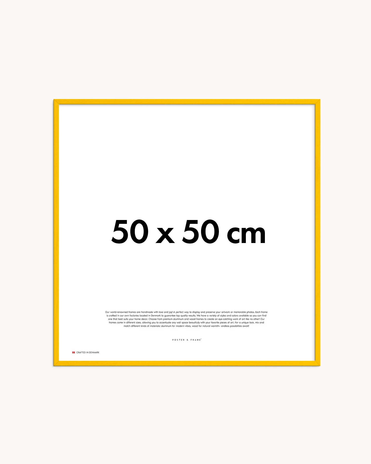 Cornice fatta a mano in legno giallo