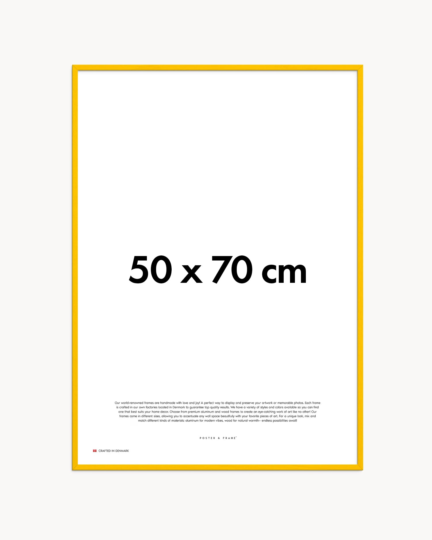 Cornice fatta a mano in legno giallo