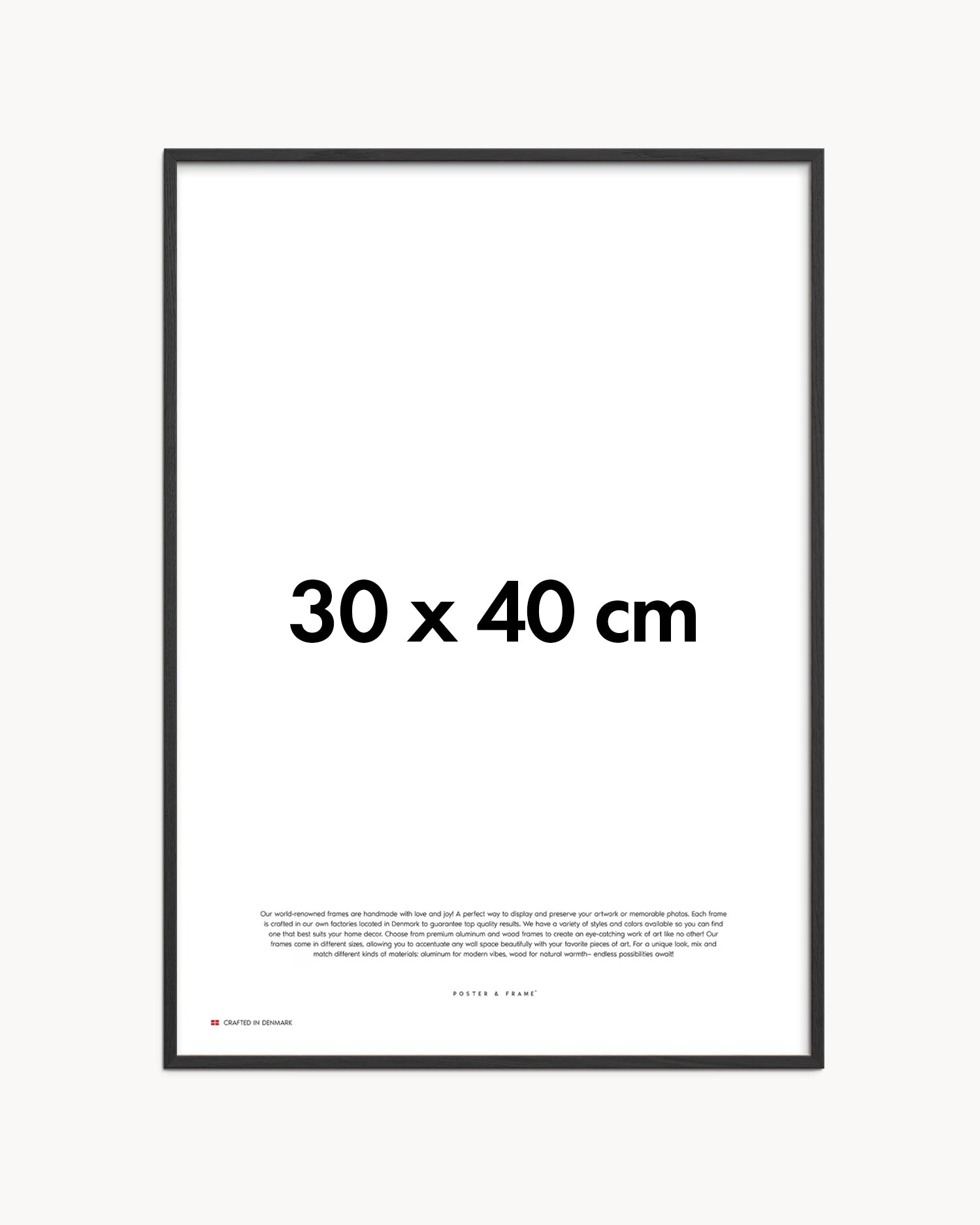 Cornice fatta a mano in legno nero