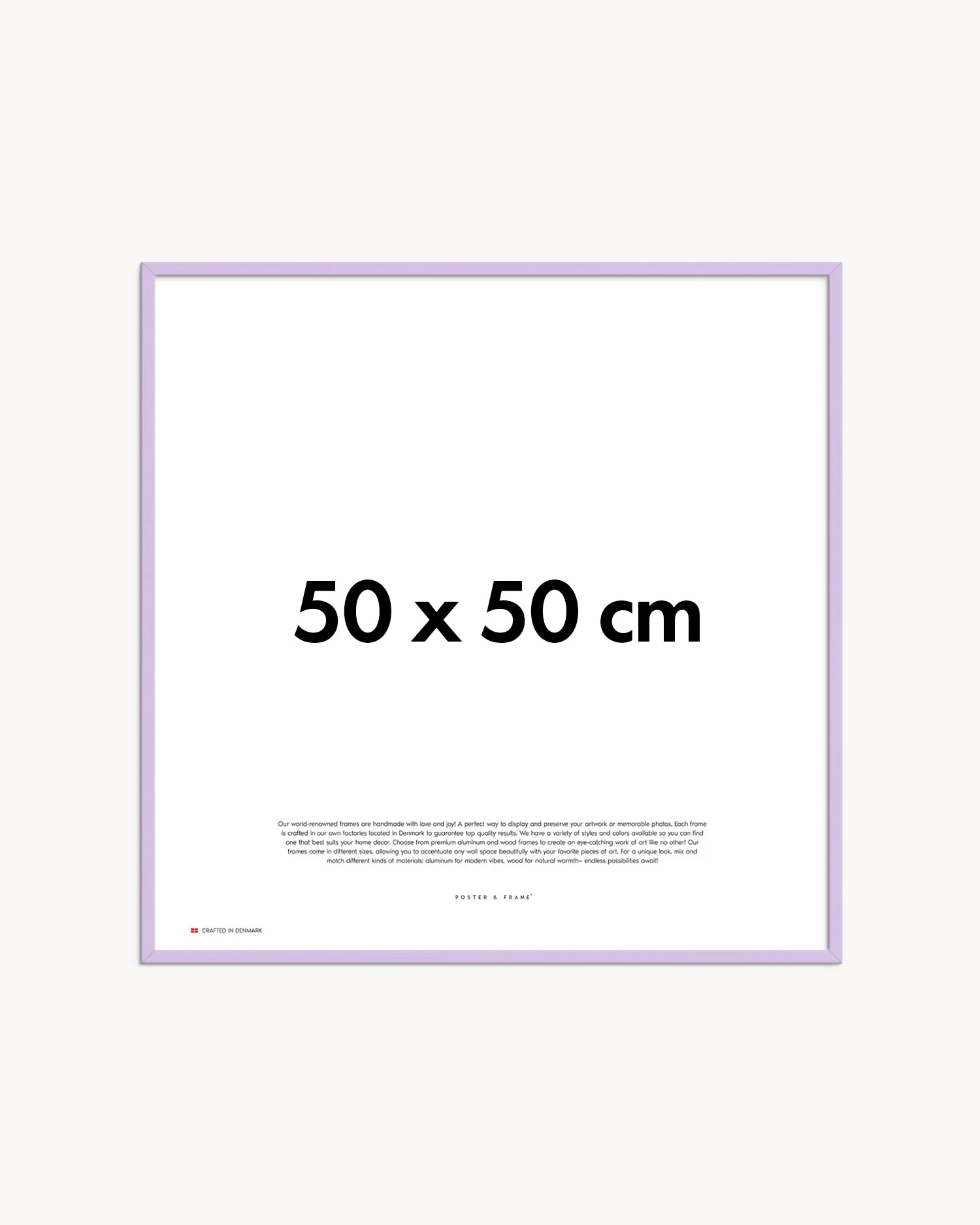 Cornice fatta a mano in legno lilla