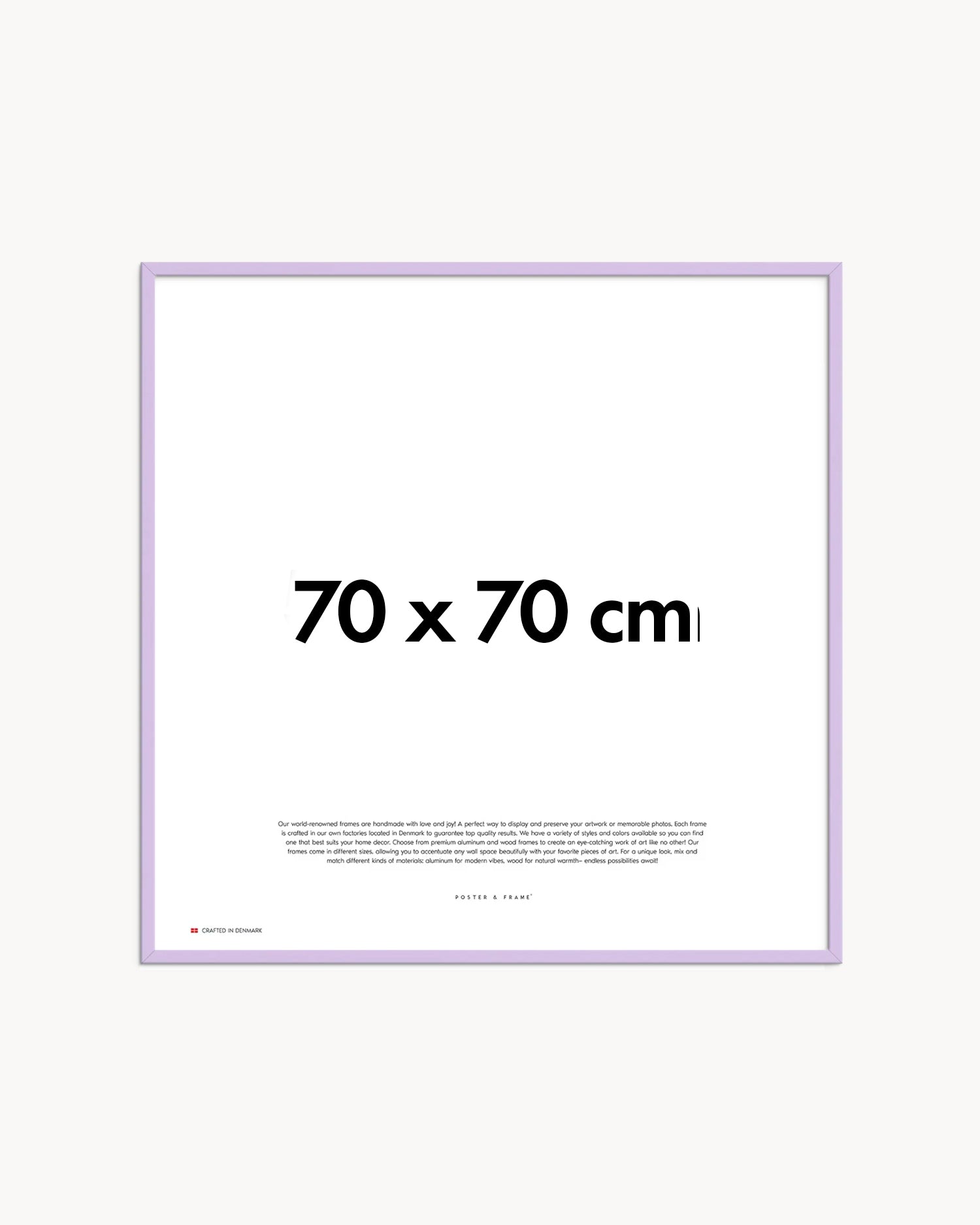 Cornice fatta a mano in legno lilla