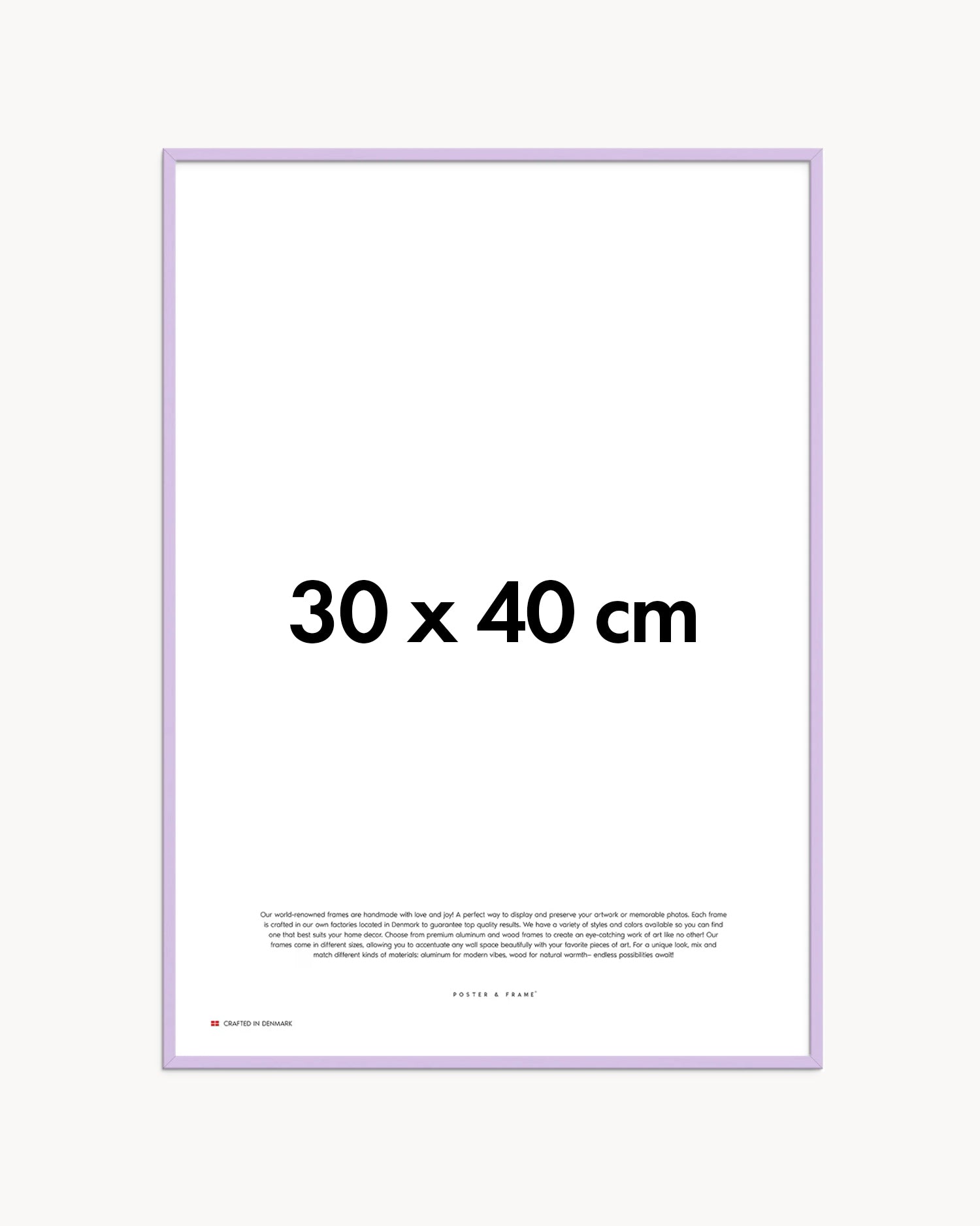 Cornice fatta a mano in legno lilla