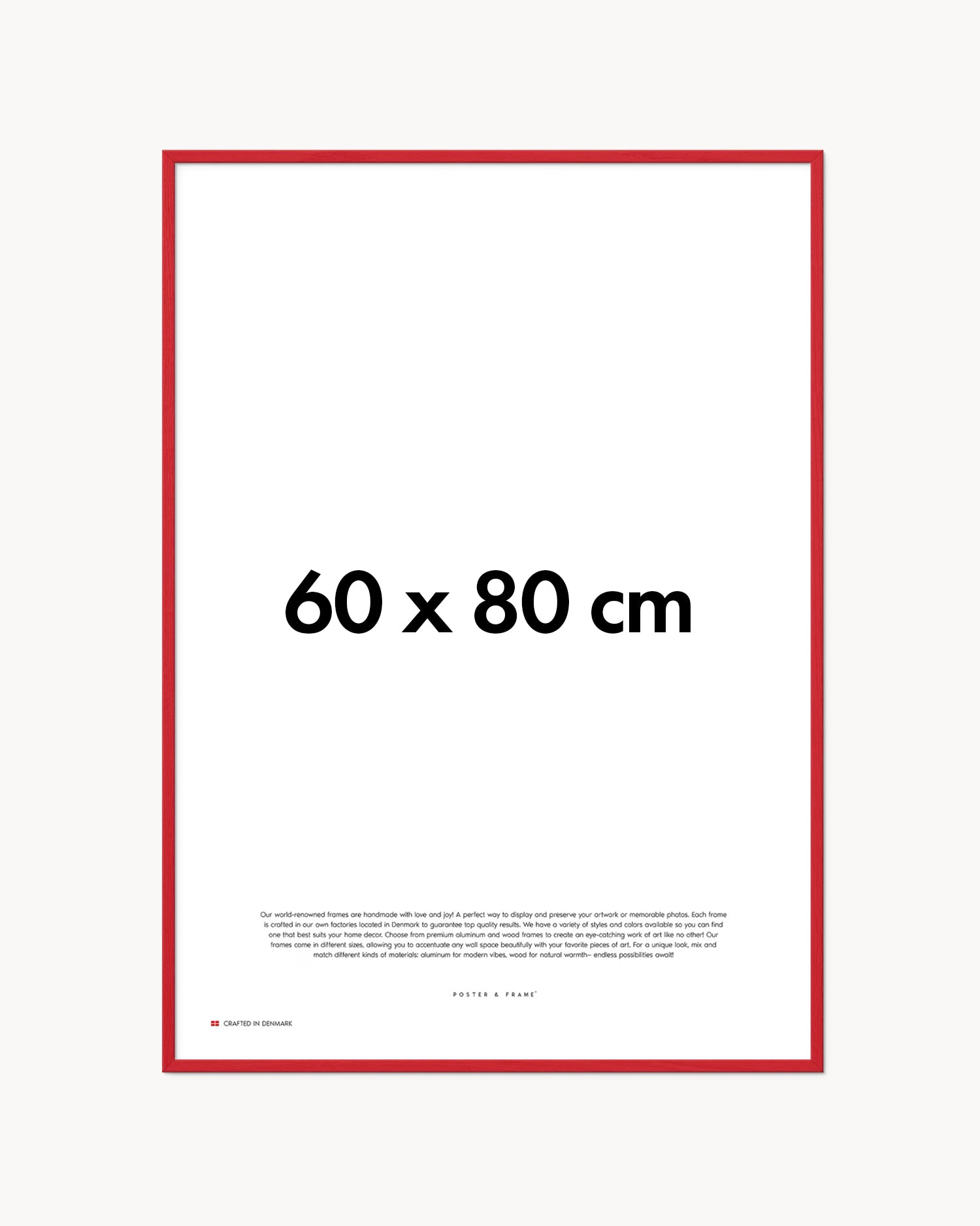 Cornice fatta a mano in legno rosso