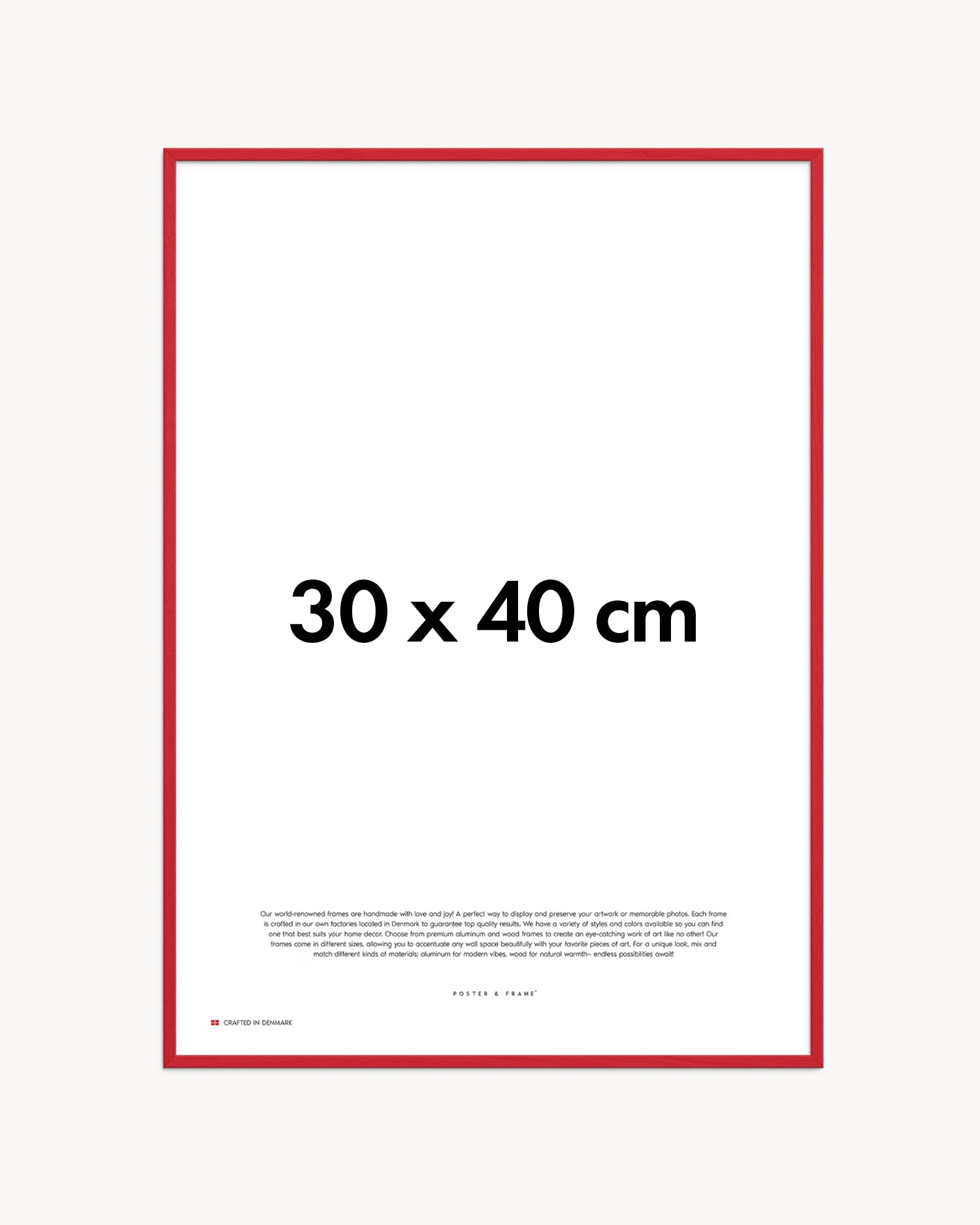 Cornice fatta a mano in legno rosso