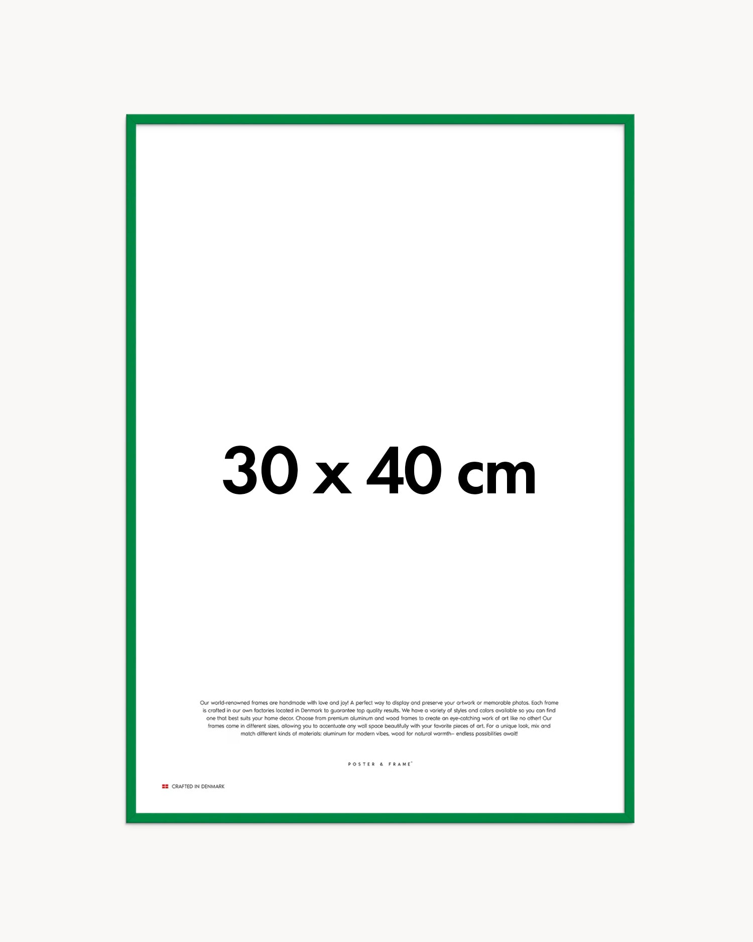 Cornice fatta a mano in legno verde