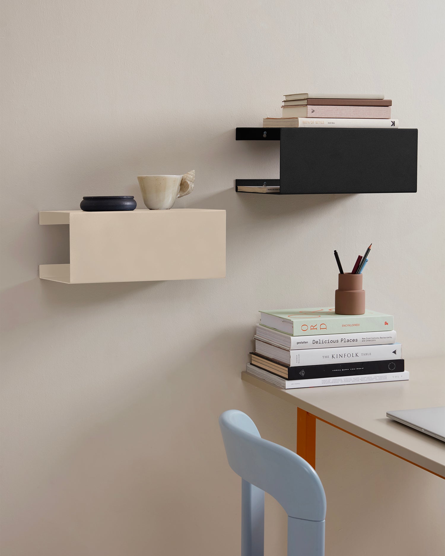 Mensola da parete in acciaio BoxShelf