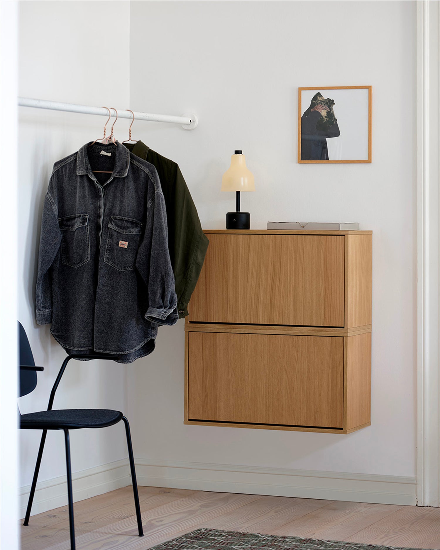 Scarpiera sospesa in legno ReCollector Shoe Box