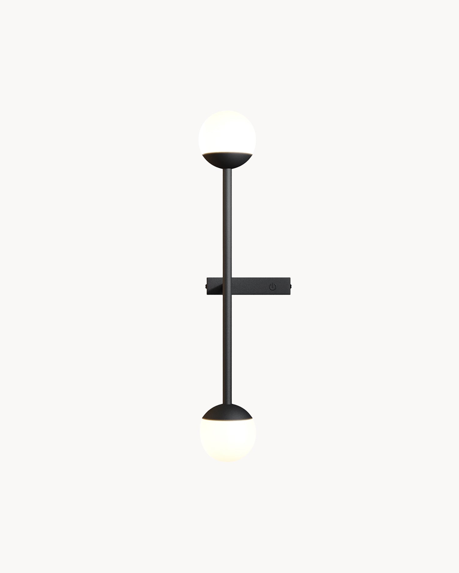 Lampada da parete con due sfere in vetro Touch