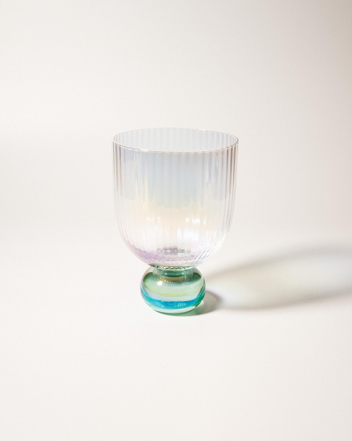 Set 4 bicchieri in vetro iridescenti Venere