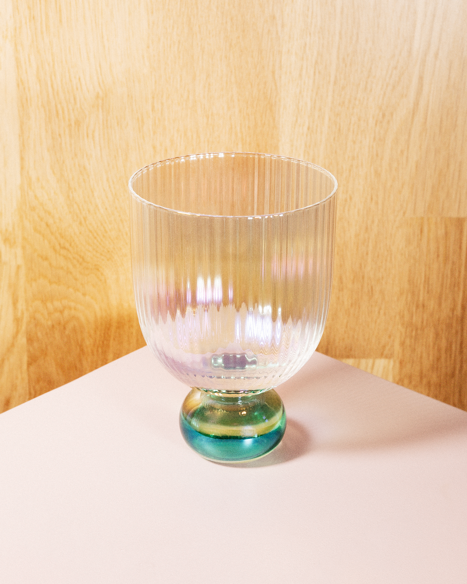 Set 4 bicchieri in vetro iridescenti Venere