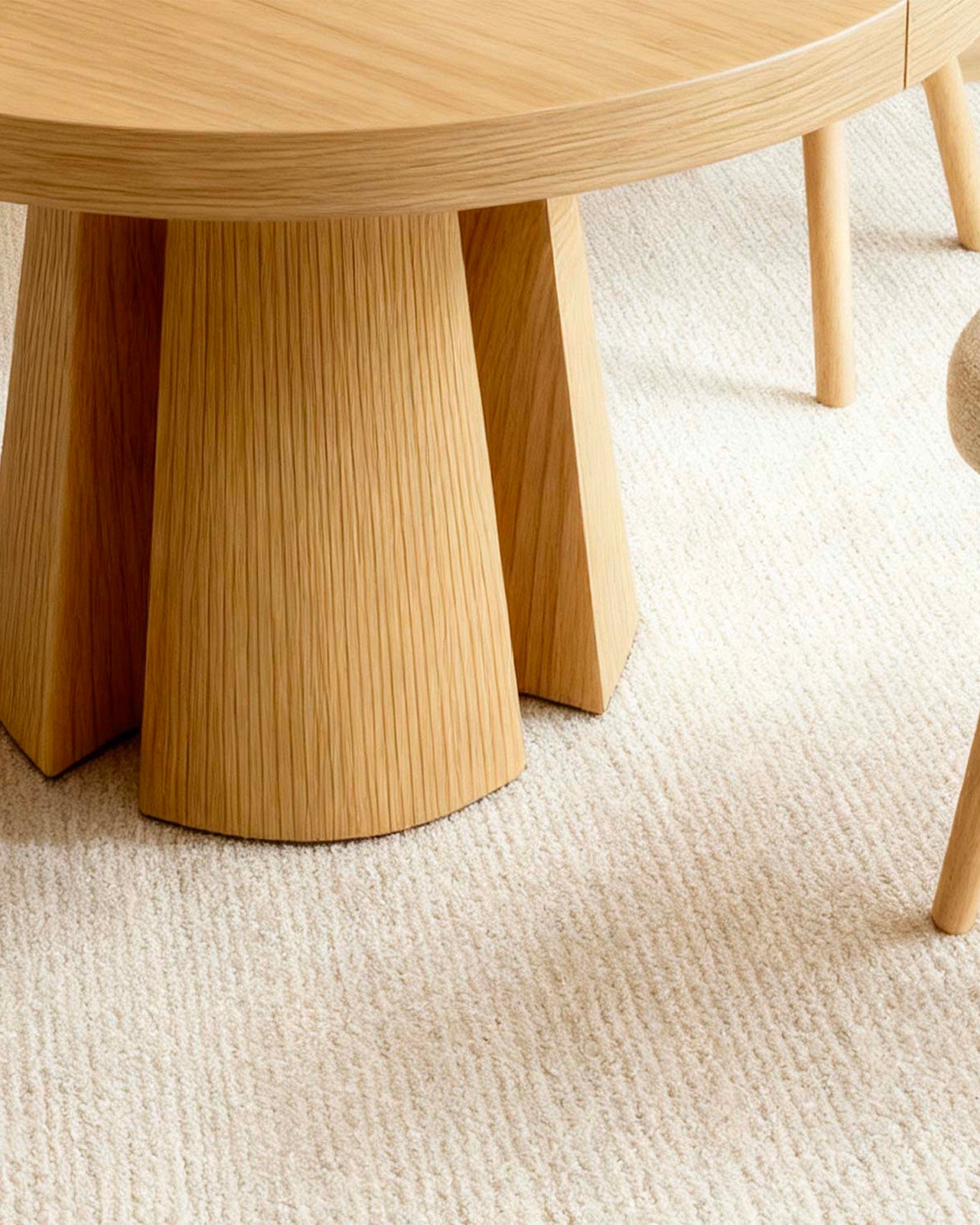 Tavolo da pranzo rotondo allungabile in legno Marcella - Legno