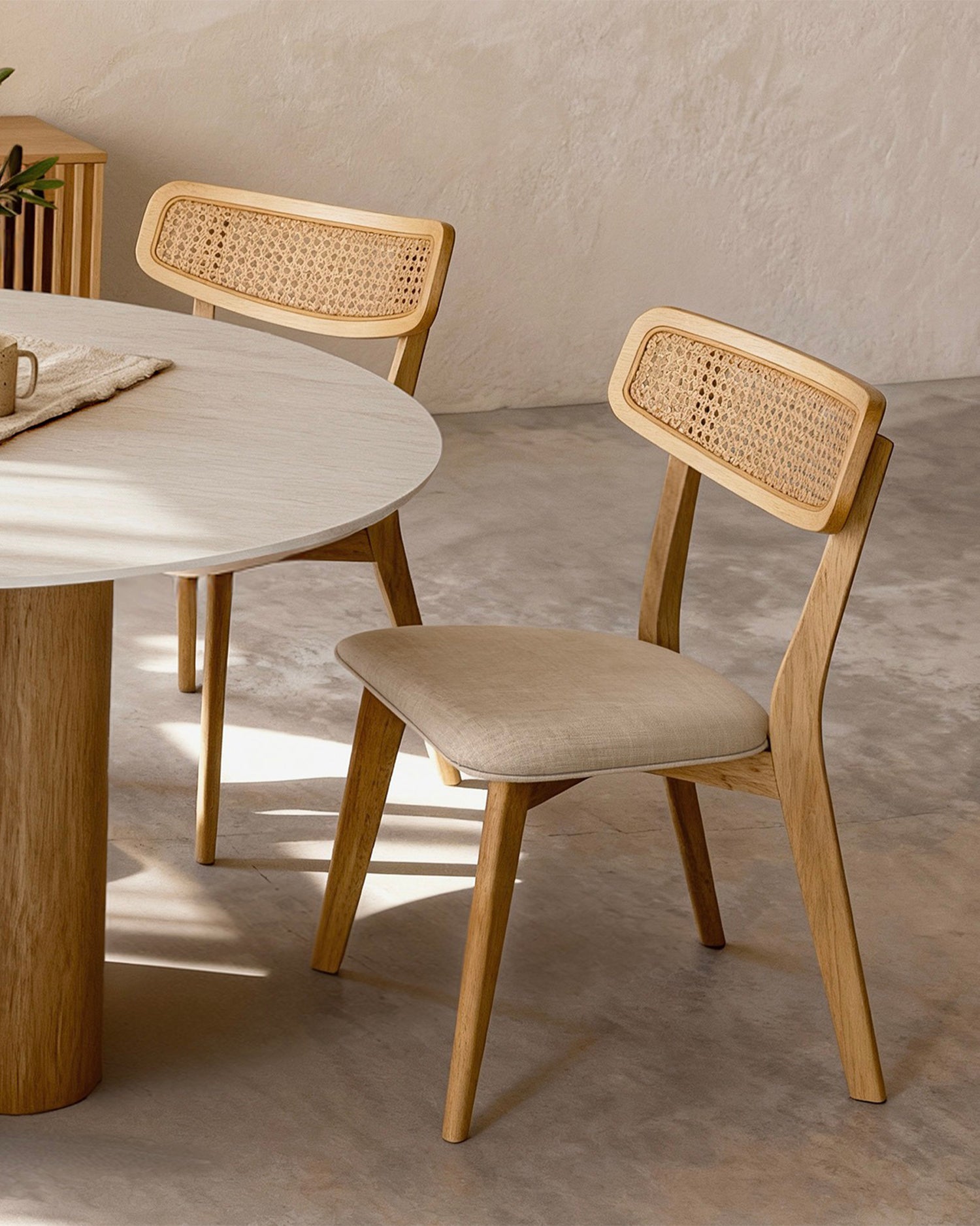 Set 2 sedie da pranzo in legno Shirley