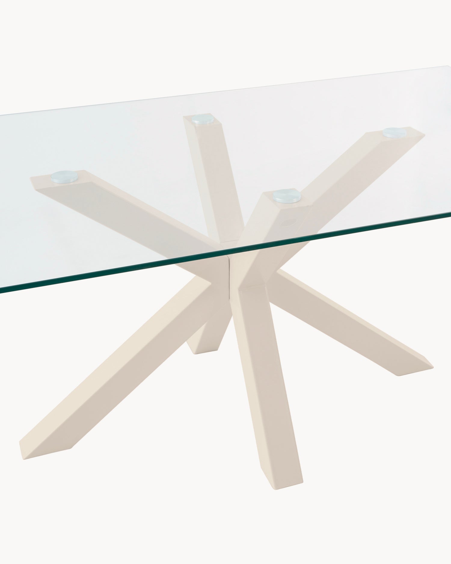 Tavolo da pranzo con piano in vetro Demi - Vetro/Metallo