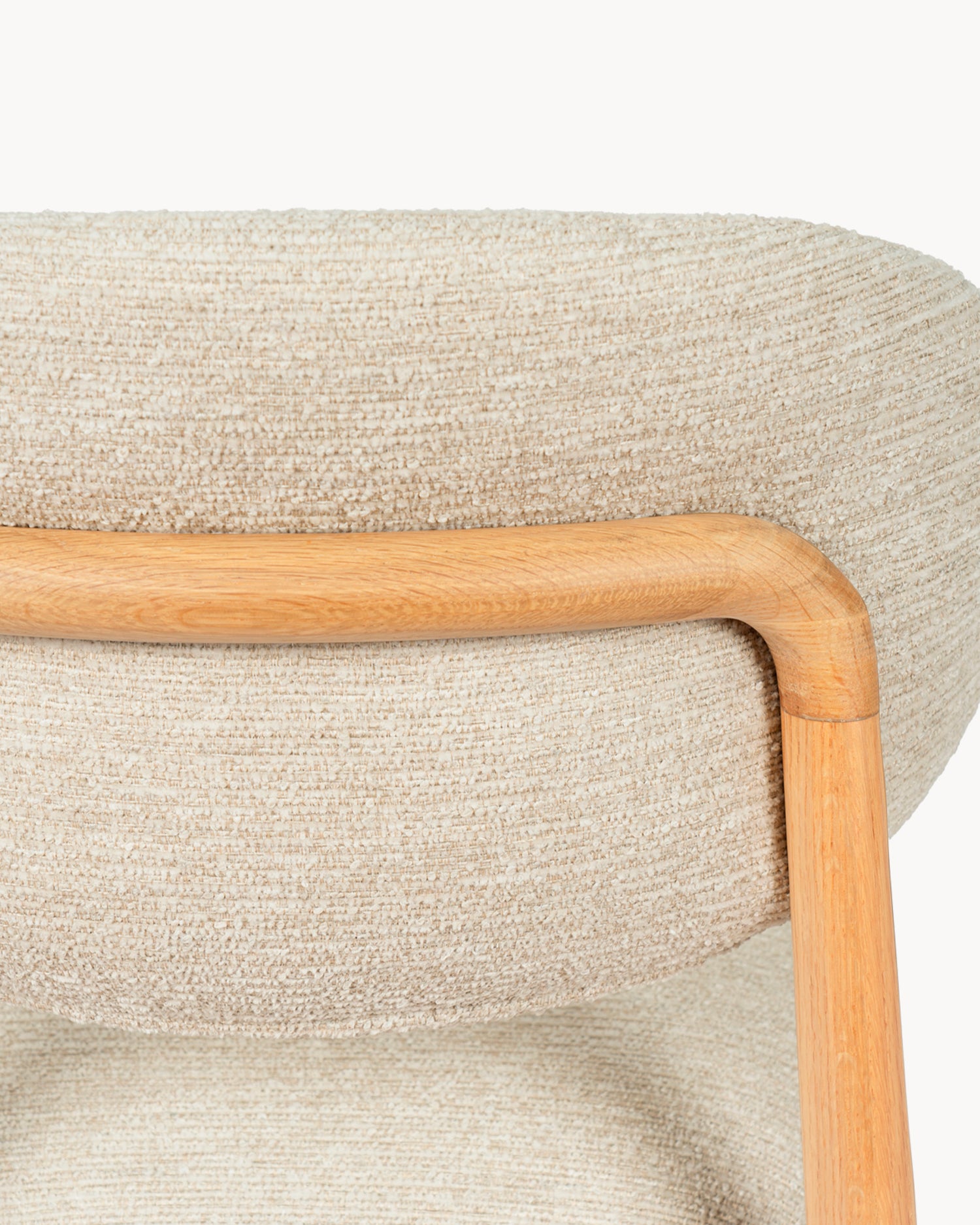 Set 2 sedie da pranzo in legno con tessuto antimacchia Wanda