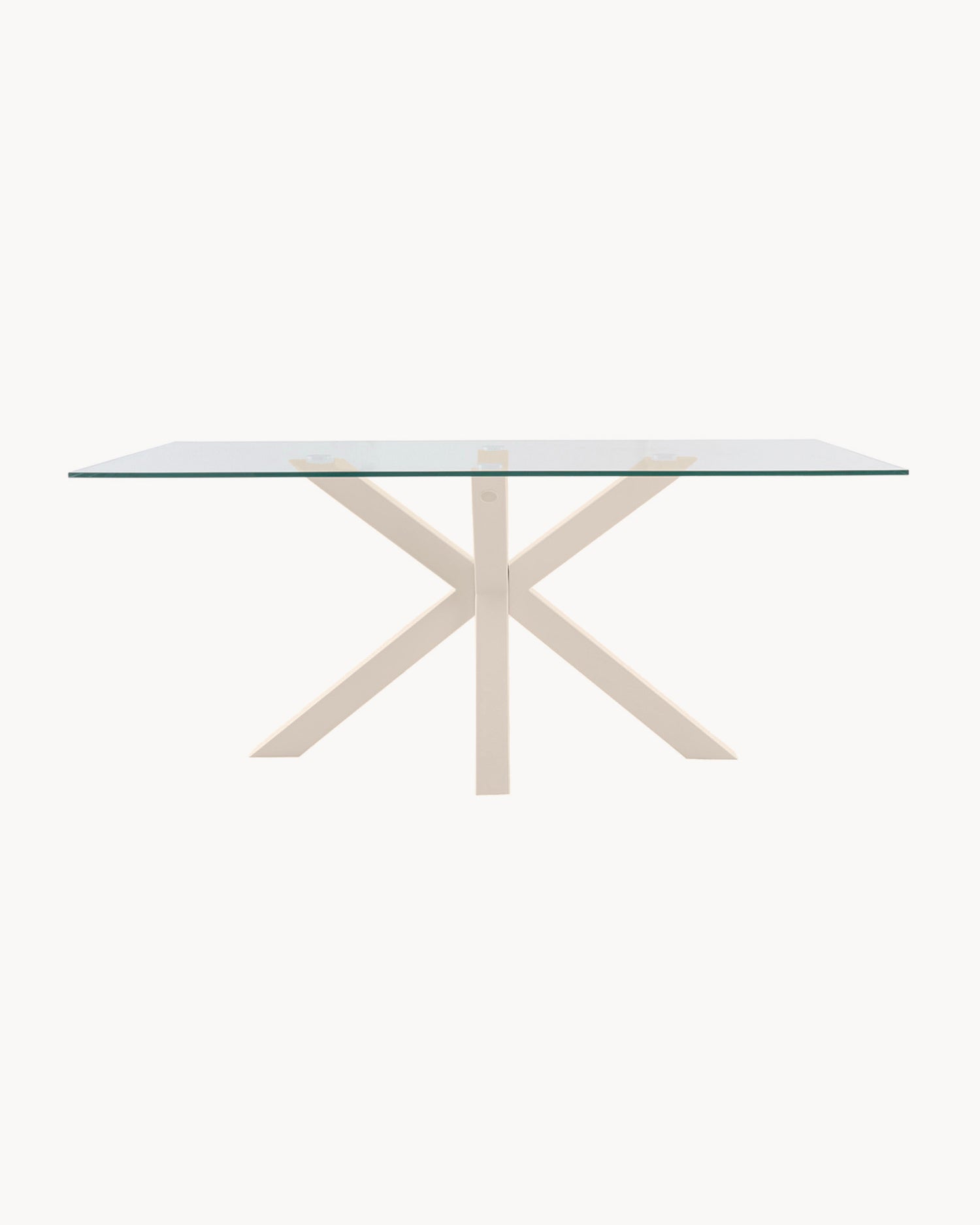 Tavolo da pranzo con piano in vetro Demi - Vetro/Metallo