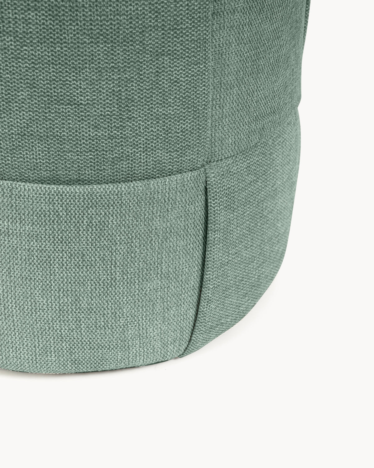 Pouf rotondo imbottito Elias - Tessuto