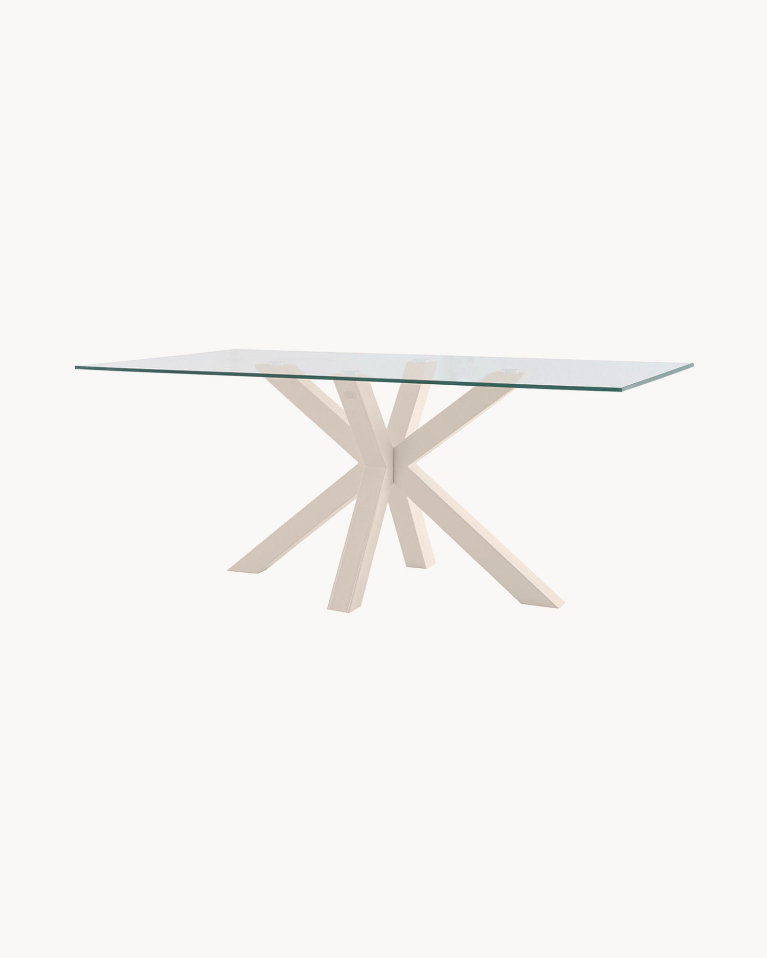 Tavolo da pranzo con piano in vetro Demi - Vetro/Metallo