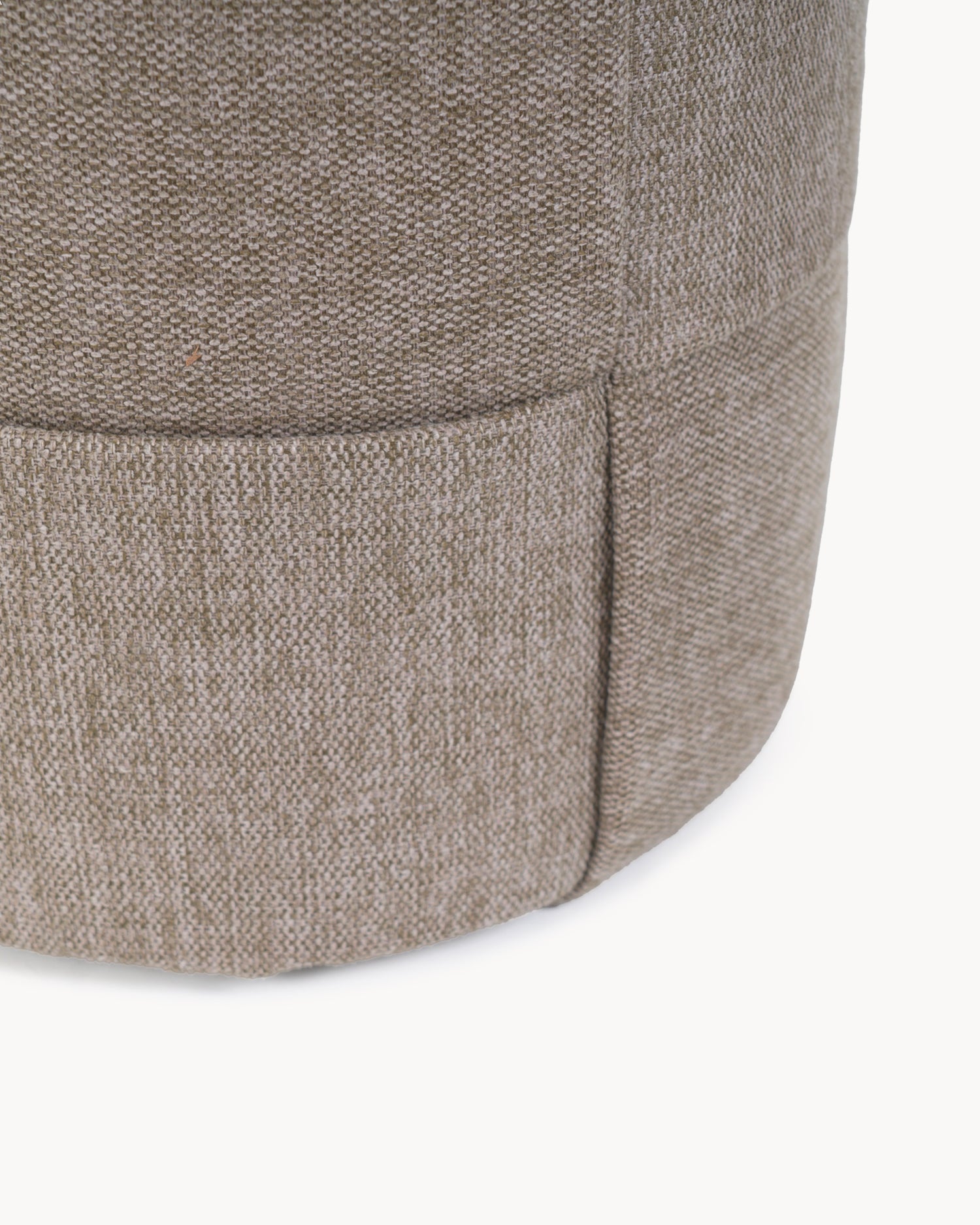 Pouf rotondo imbottito Elias - Tessuto
