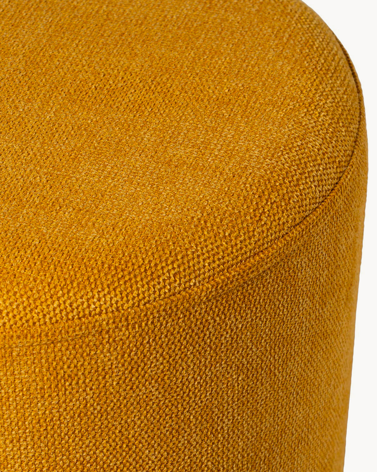 Pouf imbottito con gambe in metallo Herman - Tessuto