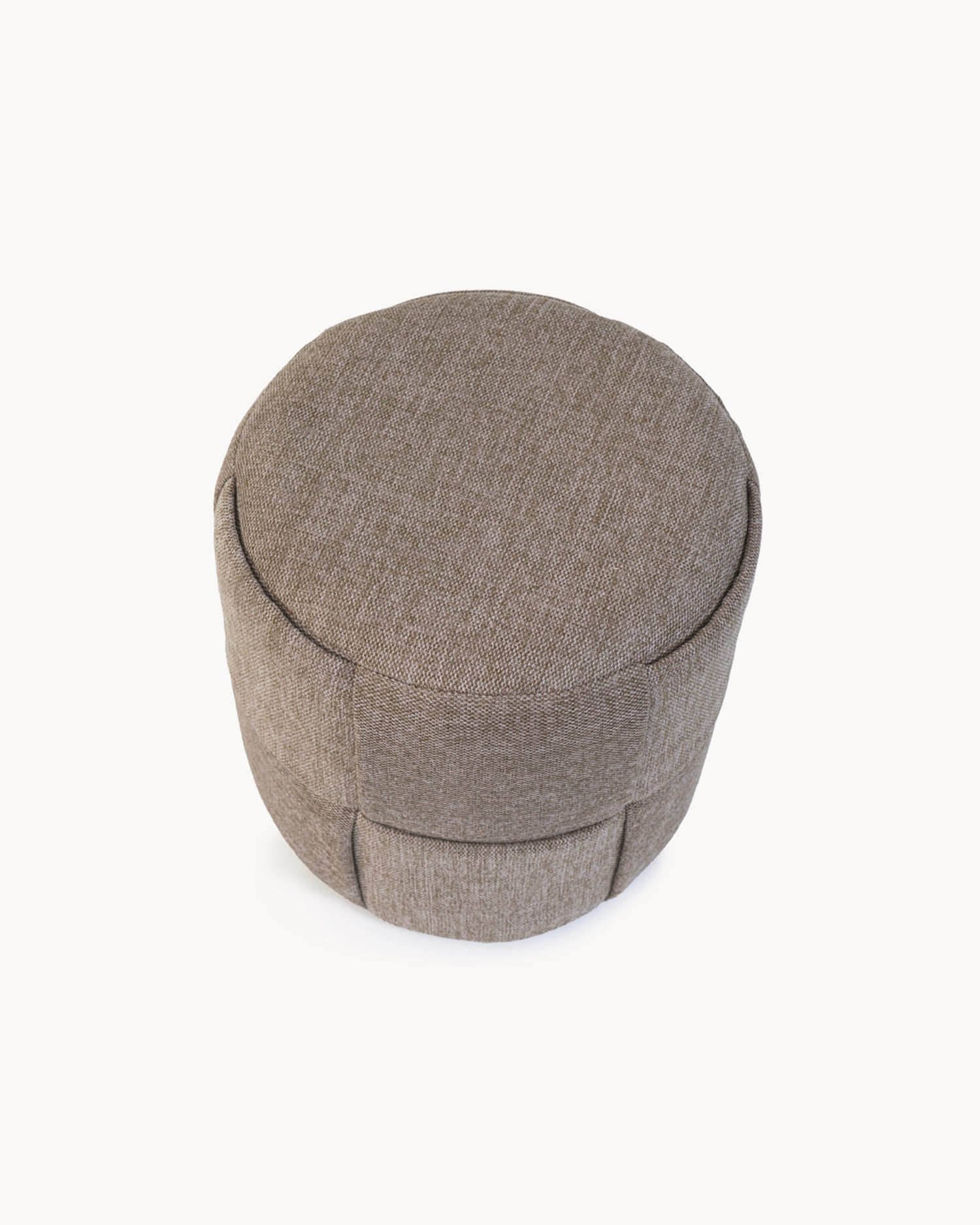 Pouf rotondo imbottito Elias - Tessuto
