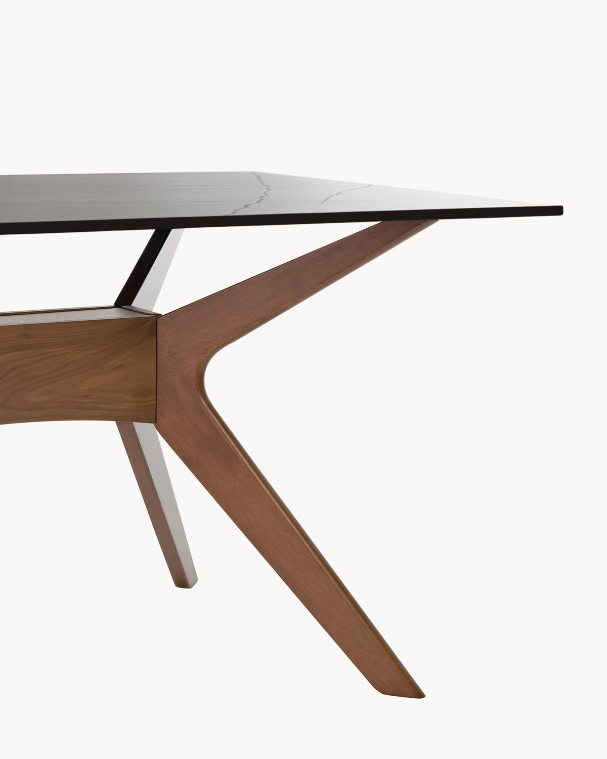 Tavolo da pranzo con piano in grès porcellanato Eloise - Grès/Legno
