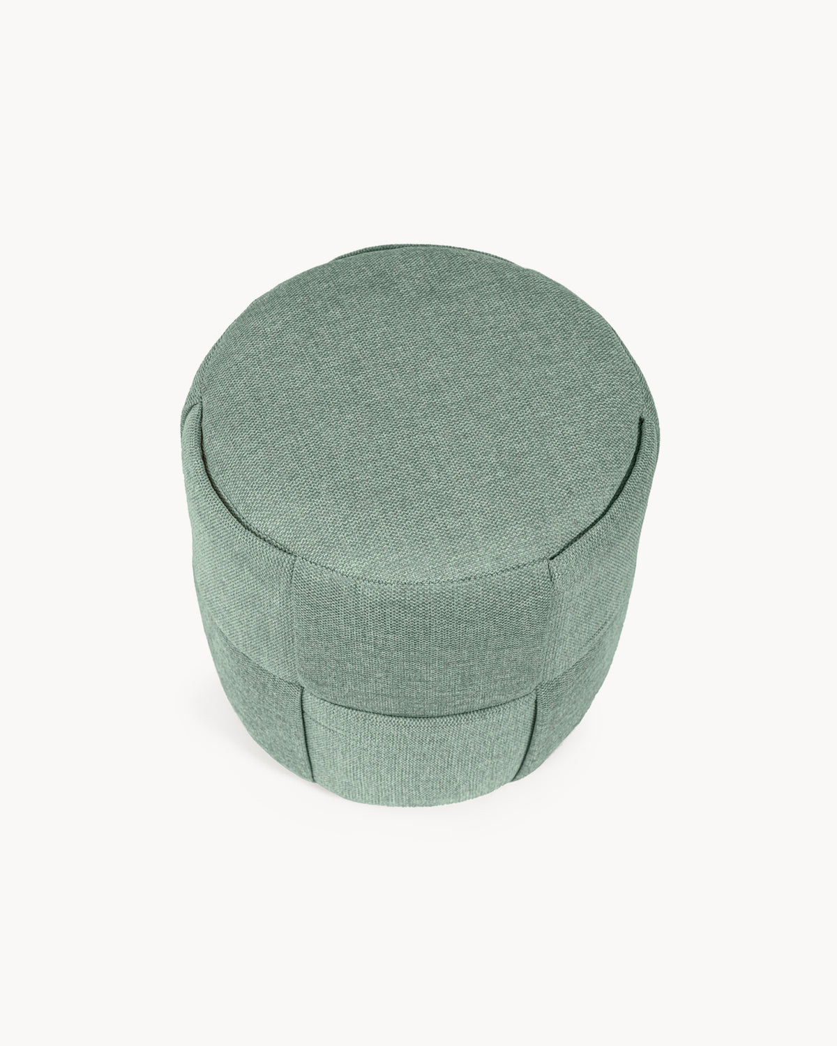 Pouf rotondo imbottito Elias - Tessuto