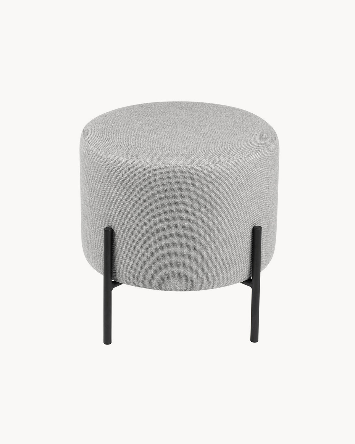 Pouf imbottito con gambe in metallo Herman - Tessuto