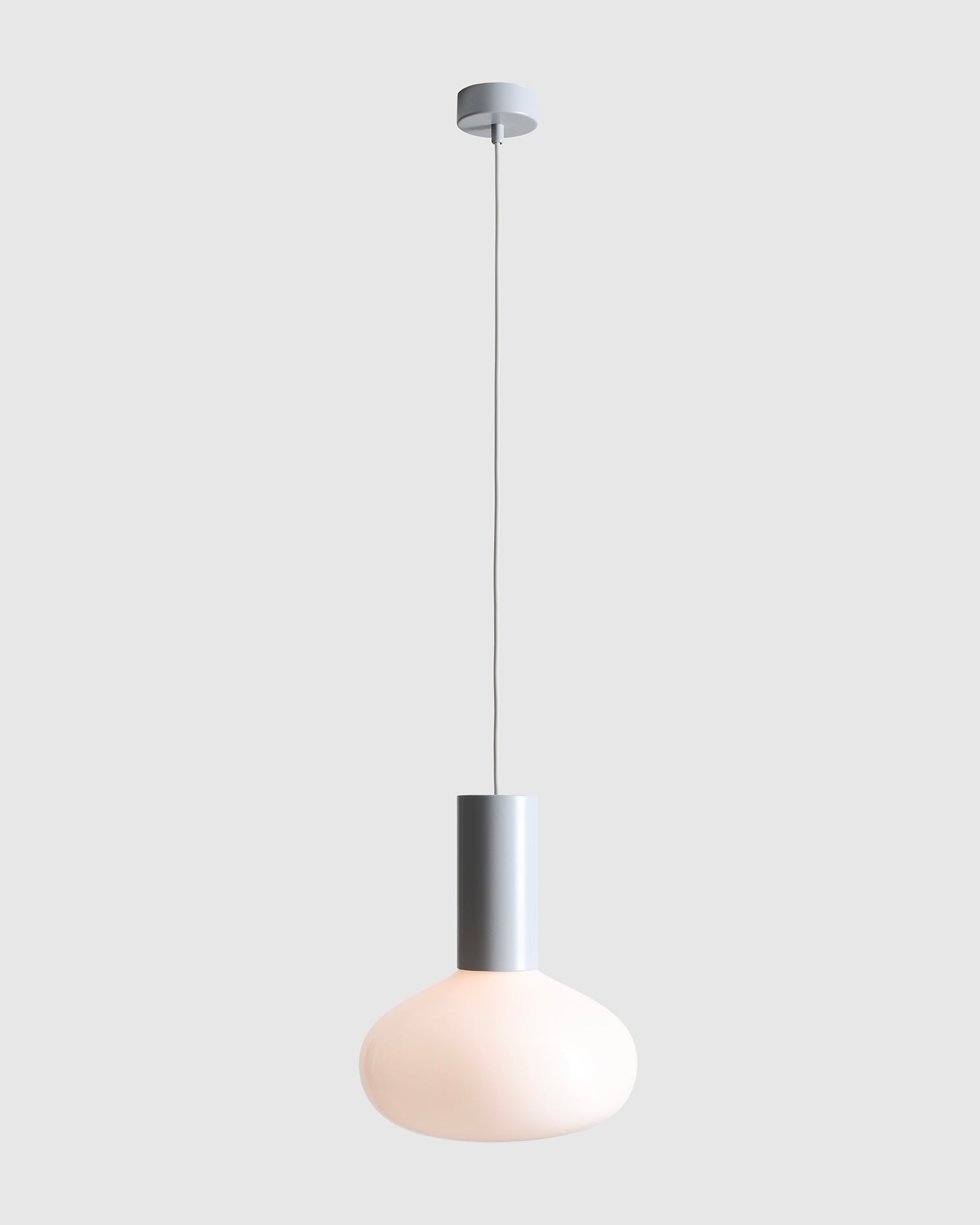 Lampada a sospensione Flo, grigia