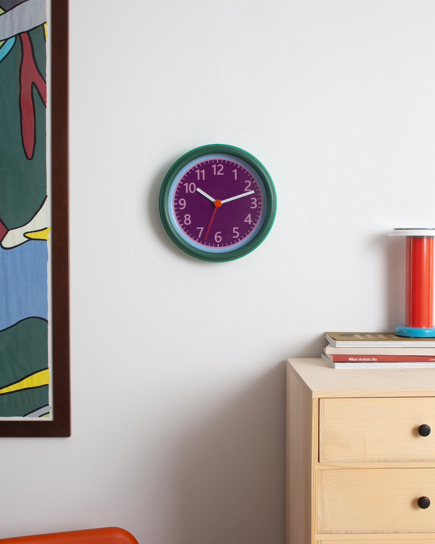Orologio da parete in alluminio e vetro Clock